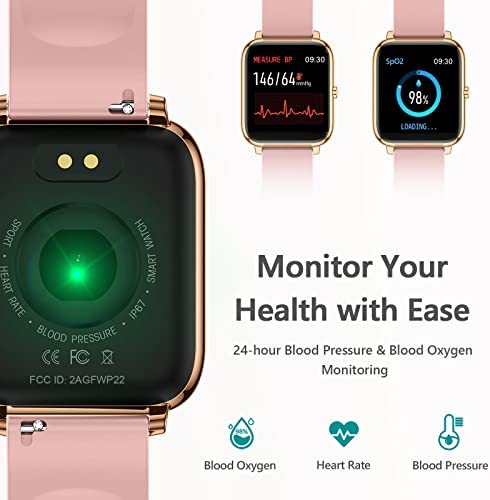41dT9B3xnqL._AC_.jpg Smart Watch, KALINCO Fitness Tracker with Heart Rate Monitor, Blood Pressure, Blood Oxygen Tracking, 1.4 Inch Touch Screen Smartwatch Fitness Watch for Women Men Compatible with Android iPhone iOS 3