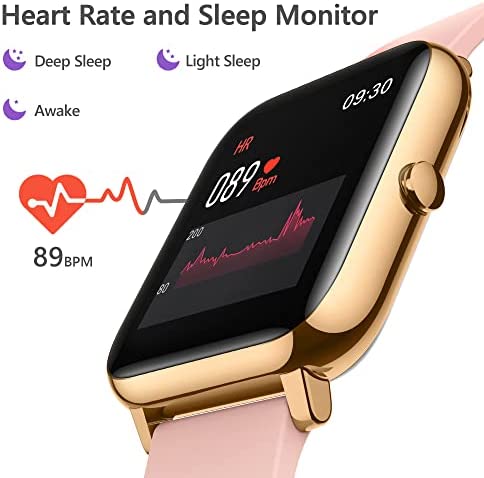 41rKAQCOkoL._AC_.jpg Smart Watch, KALINCO Fitness Tracker with Heart Rate Monitor, Blood Pressure, Blood Oxygen Tracking, 1.4 Inch Touch Screen Smartwatch Fitness Watch for Women Men Compatible with Android iPhone iOS 2