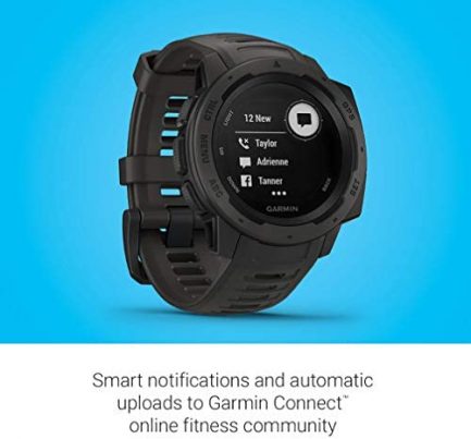 Garmin 010-02064-00 Instinct, Rugged Outdoor Watch with GPS, Features Glonass and Galileo, Heart Rate Monitoring and 3-Axis Compass, Graphite 6