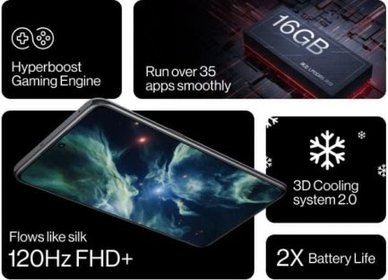 OnePlus 10T | Moonstone Black | 5G Unlocked Android Smartphone U.S Version | 16GB RAM+256GB Storage | 120Hz Fluid AMOLED Display | Triple Camera 50+8+2MP, 16MP | 125W SuperVOOC Charging (CPH2417) 3