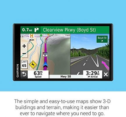 Garmin DriveSmart 65, Built-In Voice-Controlled GPS Navigator with 6.95” High-Res Display , Black 3