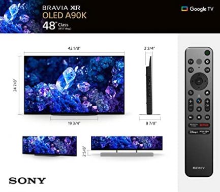 Sony 48 Inch 4K Ultra HD TV A90K Series: BRAVIA XR OLED Smart Google TV with Dolby Vision HDR and Exclusive Features for The Playstation® 5 XR48A90K- 2022 Model (Renewed) 6