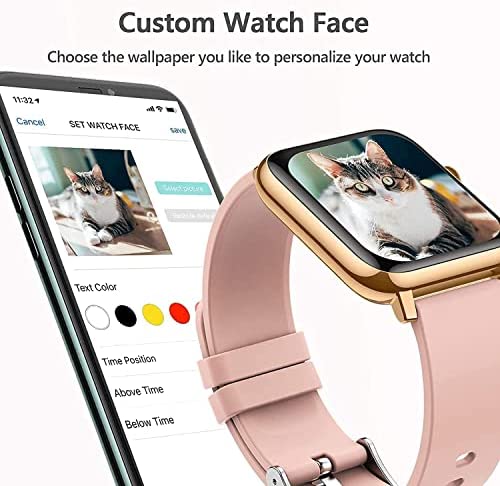 51hoFBYbHxL._AC_.jpg Smart Watch, KALINCO Fitness Tracker with Heart Rate Monitor, Blood Pressure, Blood Oxygen Tracking, 1.4 Inch Touch Screen Smartwatch Fitness Watch for Women Men Compatible with Android iPhone iOS 4