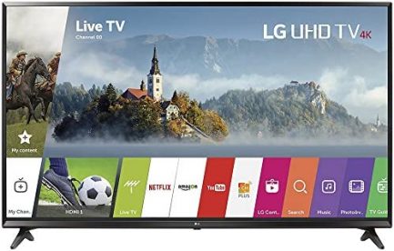 LG 65UJ6300-65" Super UHD 4K HDR Smart LED TV w/Accessories Bundle Includes, SurgePro 6-Outlet Surge Adapter with Night Light, 2X 6ft. HDMI Cable & Screen Cleaner for LED TVs 2