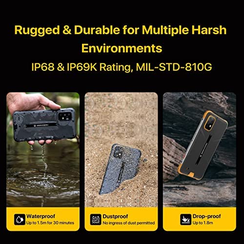 51n21BDpnL._AC_.jpg UMIDIGI Bison X10 PRO Rugged Unlocked Cell Phones, IP69K Rating Waterproof and Dustproof Smartphone, Android 11 NFC, 6.53" FHD Screen, 6150mAh Battery 3