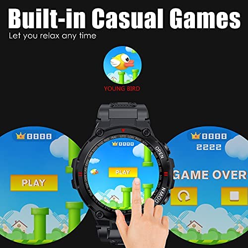 51okbPhA53S._AC_.jpg Military Smart Watch for Men Outdoor Waterproof Tactical Smartwatch Bluetooth Dail Calls Speaker 1.3'' HD Touch Screen Fitness Tracker Watch Compatible with iPhone Samsung 8