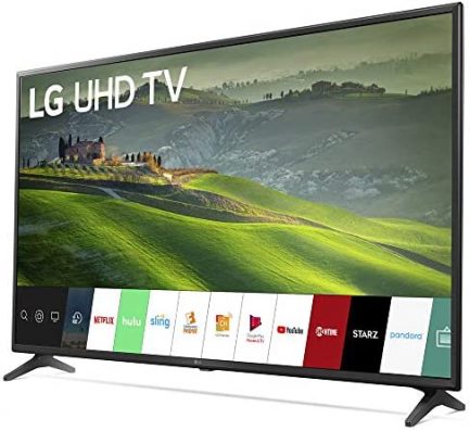 LG 60UM6900 60-inch HDR 4K UHD Smart LED TV Bundle with Deco Mount Flat Wall Mount Kit, Deco Gear Wireless Backlit Keyboard and 6-Outlet Surge Adapter with Night Light 3