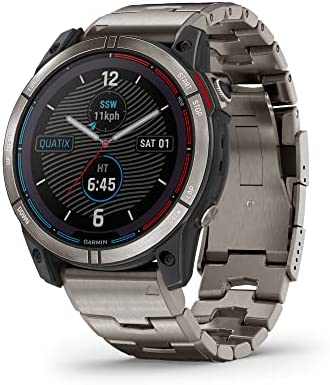 Garmin quatix® 7X Solar Edition, Marine GPS Smartwatch, Solar Charging Capabilities, Durable Watch with Flashlight, Tide Changes and Anchor Drag Alerts, Waypoint Marking 1