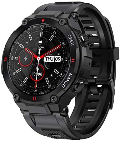 Military-Smart-Watch-for-Men-Outdoor-Tactical-Smartwatch-ip67-Waterproof.jpg Military Smart Watch for Men Outdoor Tactical Smartwatch, ip67 Waterproof Rugged Bluetooth Dail Calls Speaker 1.3" HD Touch Screen GPS Tracker Heart Rate Sleep Monitor, Compatible with iPhone Samsung 1
