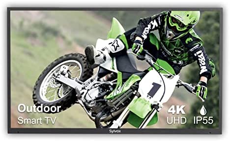 SYLVOX 55inch Outdoor Smart TV Waterproof 4K Ultra high Resolution,7x16（H） Commercial Grade Suitable for Partial Sun(Deck Series 2021) 1