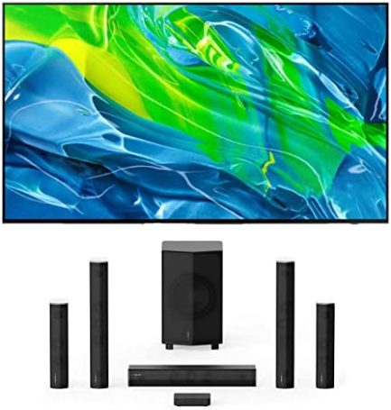 Samsung QN65S95BAFXZA 65" Quantum OLED HDR UHD 4K Smart TV with Enclave EA-1000-THX-US CineHome Pro CineHub Edition 5.1Ch Speakers (2022) 1