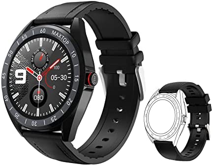 Smart-Watches-for-MenMAXTOP-Smart-Watch-for-iPhone-and-Android.jpg Smart Watches for Men,MAXTOP Smart Watch for iPhone and Android Phones,1.4" Touch Screen Smartwatch for Men IP68 Waterproof Activity Tracker with Blood Pressure and Heart Rate Monitor,Black 1