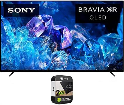 Sony XR55A80K Bravia XR A80K 55 inch 4K HDR OLED Smart TV 2022 Model Bundle with Premium 2 YR CPS Enhanced Protection Pack 1