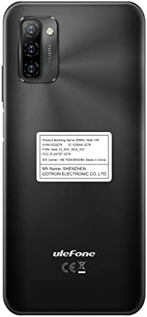 Unlocked Cell Phones, Ulefone Note 12P (2022 New) 6.82" HD+ Unlocked Smartphone, 7700mAh Battery, Octa-core 4GB+64GB, Android 11, 13MP Triple Rear Camera Triple Card Slots, Dual 4G Mobile Phone -Black 9