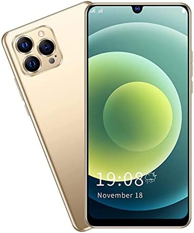 41M84cc6ZWL._AC_.jpg IP12 PRO Unlocked Android Smartphone ,6.26in Waterdrop Full Screen Dual SIM Cell Phone ,Ultra Thin Mobile Phone Supports Face Fingerprint Unlocking ,Quad Core CPU ,Triple Rear Camera Gold 7
