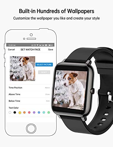 41wQtQGEHVL._AC_.jpg Smart Watch, Popglory Smartwatch with Blood Pressure, Blood Oxygen Monitor, Fitness Tracker with Heart Rate Monitor, Full Touch Fitness Watch for Android & iOS for Men Women 3