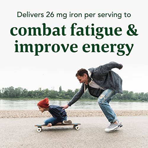51OljKc502L._AC_.jpg MegaFood Blood Builder - Iron Supplement Shown to Increase Iron Levels without Nausea or Constipation - Energy Support with Iron, Vitamin B12, and Folic Acid - Vegan - 60 Tabs 4