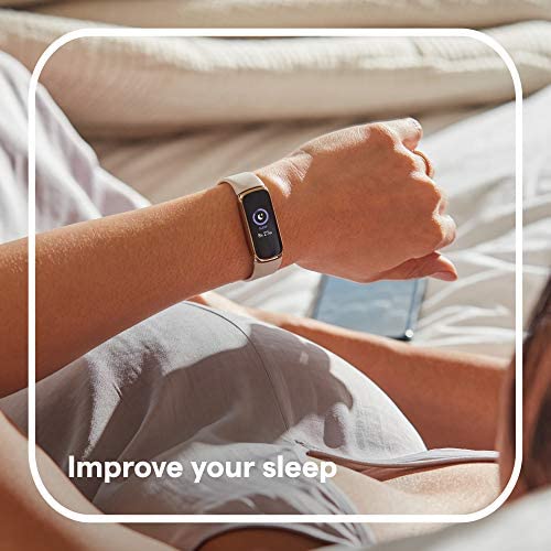 51ehUoWxmiL._AC_.jpg Fitbit Luxe Fitness and Wellness Tracker with Stress Management, Sleep Tracking and 24/7 Heart Rate, Orchid/Platinum Stainless Steel, One Size, S & L Bands Included 6