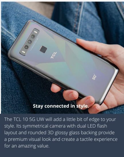 TCL 10 5G UW 128GB Diamond Gray Smartphone (Verizon) (Renewed) 4