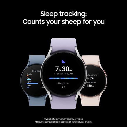 SAMSUNG Galaxy Watch 5 44mm Bluetooth Smartwatch w/Body, Health, Fitness and Sleep Tracker, Improved Battery, Sapphire Crystal Glass, Enhanced GPS Tracking, US Version, Gray 4