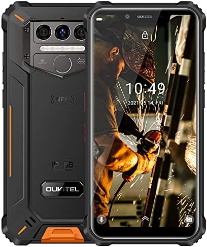 Rugged Smartphone Unlocked, OUKITEL WP9 New Unlocked Android Cell Phone 128GB ROM+6GB RAM, 8000mAh Battery, 5.86” HD+ Display, Support NFC-Google Pay Waterproof Drop- Proof dust-Proof 1