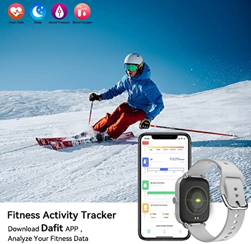 51h6lxi3YL._AC_.jpg Smart Watch, BOFIDAR 1.7'' Touch Screen Fitness Watch for Men Women, Answer/Make Call Smartwatch for Android and iOS Phones, Fitness Tracker with Heart Rate Blood Oxygen Sleep Step Counter (Silver)… 6