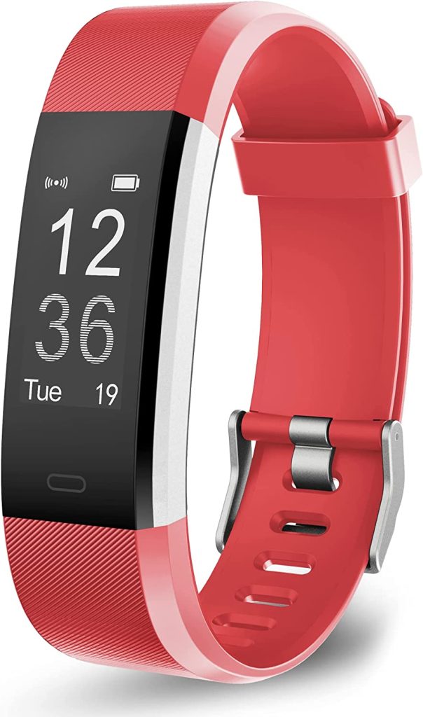 OCTANDRA Active VeryFitPro Fitness Tracker HR Heart Rate Sleep Monitor Step Counter IP67 Waterproof Activity Tracker Smart Band Pedometer Running Smart Watch for Men & Women (ID115Plus HR) (Red) 1