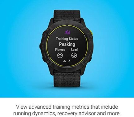 Garmin Enduro, Ultraperformance Multisport GPS Watch with Solar Charging Capabilities, Battery Life Up to 80 Hours in GPS Mode, Carbon Gray DLC Titanium with Black UltraFit Nylon Band 6