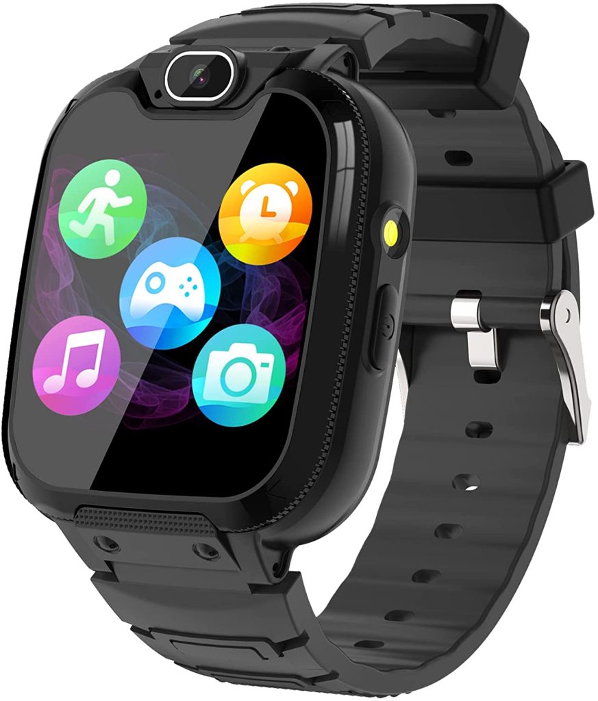 Kids Smart Watch for Boys Girls - Kids Smartwatch with Camera Games Pedometer Video/Music Player Flashlights Calculator Alarm Clock Children Touch Screen Toy Smart Watch for Kids Age 4-12(Black) 1