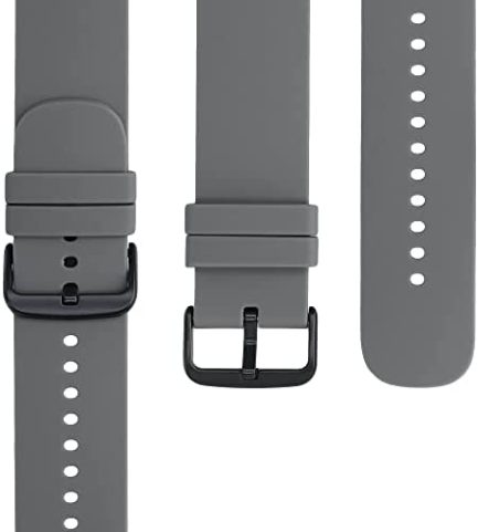 kwmobile Watch Bands Compatible with Huami Amazfit GTR (47mm) / GTR 2 / GTR 2e / GTR3 / GTR 3 Pro - Straps Set of 2 Replacement Silicone Band - Grey/Black 6