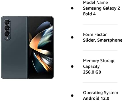 SAMSUNG Galaxy Z Fold 4 Factory Unlocked SM-F936U1 256GB Gray Green (Renewed) 7