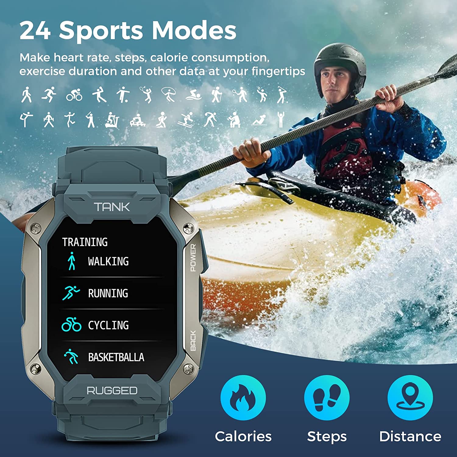 71Xa5F35ENL._AC_SL1500_.jpg Kospet Smart Watches for Men - Bluetooth Dial/Answer Call 5ATM/IP69K Waterproof Fitness Watch for Android iOS iPhones with Heart Rate Blood Pressure - 1.72" Tactical Military Sports Smartwatch 4