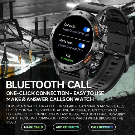 Military Smart Watch for Men Make/Answer Calls Rugged Tactical Smartwatch Compatible with Android iPhone Samsung 1.39" HD Screen Heart Rate Sleep Monitor Watch 108 Sports Modes Fitness Tracker 2