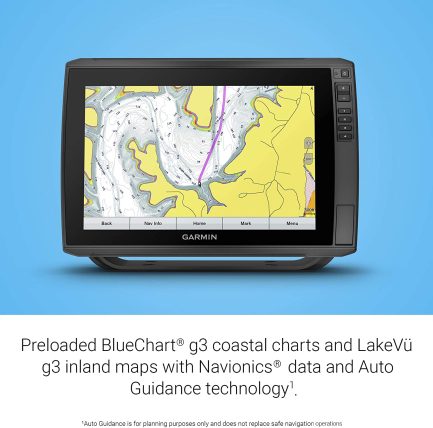 Garmin ECHOMAP Ultra 126sv with GT56UHD-TM Transducer, 12" Touchscreen Combo with BlueChart g3 Charts and LakeVu g3 Maps and Added High Def Scanning Sonar 5