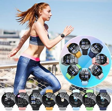 Yrmaups Fashion Smart Sports Watch for Men and Women - 1.44in HD Display Waterproof SmartWatch - Customizable Dials,Health Monitoring Features, Sleep Monitor, 3-Day Standby Time (Dark Blue) 1