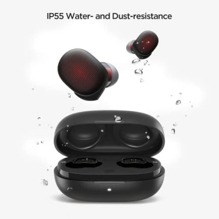 Amazfit PowerBuds True Wireless Bluetooth Earbuds in-Ear Headphones for iPhone Android, Waterproof Earphones with Microphone, Heart Rate Monitoring, Noise Canceling, Sports Sound System, Black 4