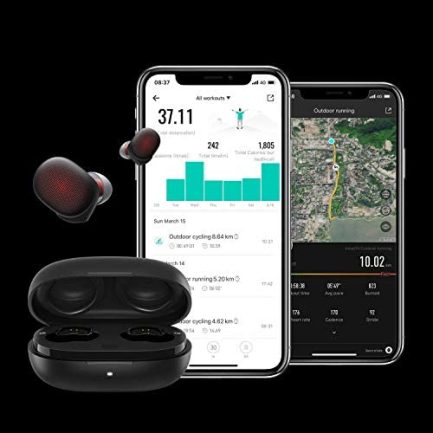 Amazfit PowerBuds True Wireless Bluetooth Earbuds in-Ear Headphones for iPhone Android, Waterproof Earphones with Microphone, Heart Rate Monitoring, Noise Canceling, Sports Sound System, Black 11