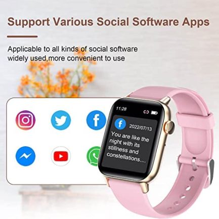 GT HITGX 1.72" HD Smart Watches for Women Fitness Watch with AI Voice Control 300mah smartwatch 100+ Sports Modes Smart Watch for iPhone Android Phones Watch (Answer/Calls) 2