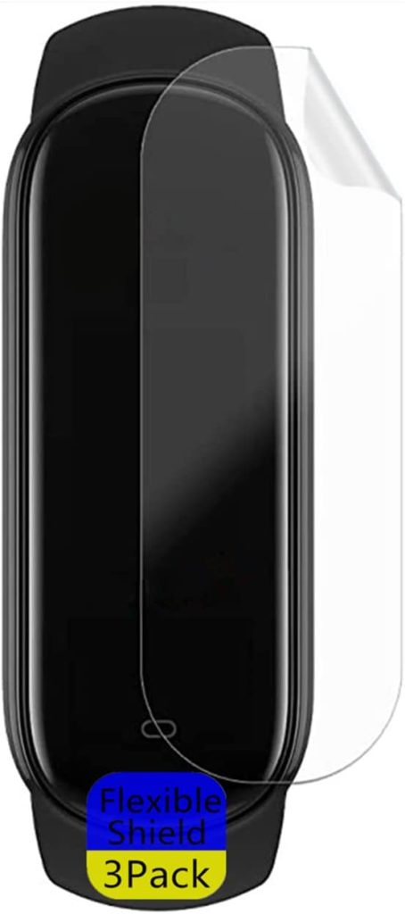 Aemus Compatible with Amazfit Band 5 Screen Protector Full Coverage Clear TPU Film Bubble self-healing flexible film (3Pack) 1