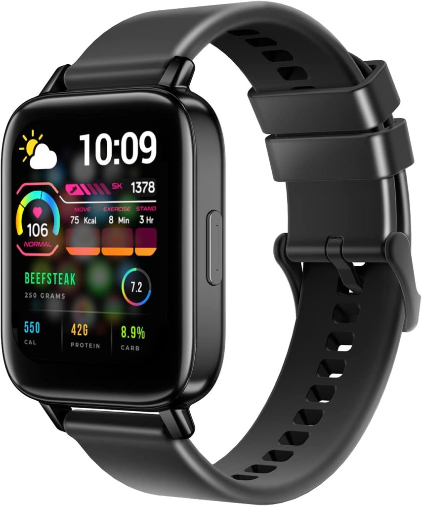 Smart Watch for Women Mens(Call Receive/Dial), 1.7 "Full Touchscreen Smartwatch with Heart Rate Monitor, Blood Pressure Tracking,IP68 Waterproof Pedometer Tracker Compatible with iOS & Android Phones 1