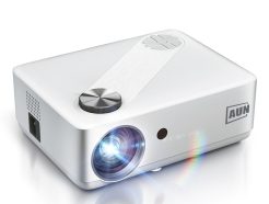 AUN AKEY8 Standard Version - 4K LED Projector Full HD Home Theater Video Projector [Remote Control without Batteries] - UK Plug