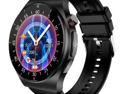 ET340 Bluetooth Call Watch ECG+PPG+SOS Function Health Status Sports Tracker Monitor Smartwatch with Silicone Strap - Black