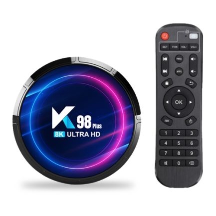 K98 PLUS Android 13.0 Smart TV Box RK3528 Quad-core UHD 4K Media Player H.265 8K Decoding HDR10+ 2.4G/5G WiFi6 BT5.0 4GB+32GB with Remote Control LED Display