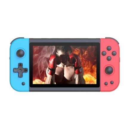 PowKiddy X51 Handheld Game Console Portable Game Player 5-inch IPS HD Screen Video Music Playback Support Search/Favorite 2 Gamepad Connection Game Save/Load HD Output Rechargeable 3000mAh Battery