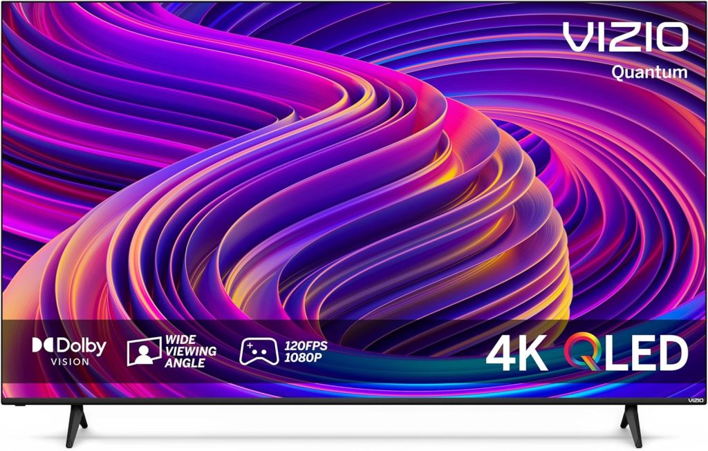 VIZIO 65-inch Quantum 4K QLED Smart TV with Dolby Vision, 120FPS @ 1080p PC Gaming, WiFi 6, Bluetooth Headphone Capable, Apple AirPlay, Chromecast Built-in (New)- M65Q6-L4 (Renewed) 1