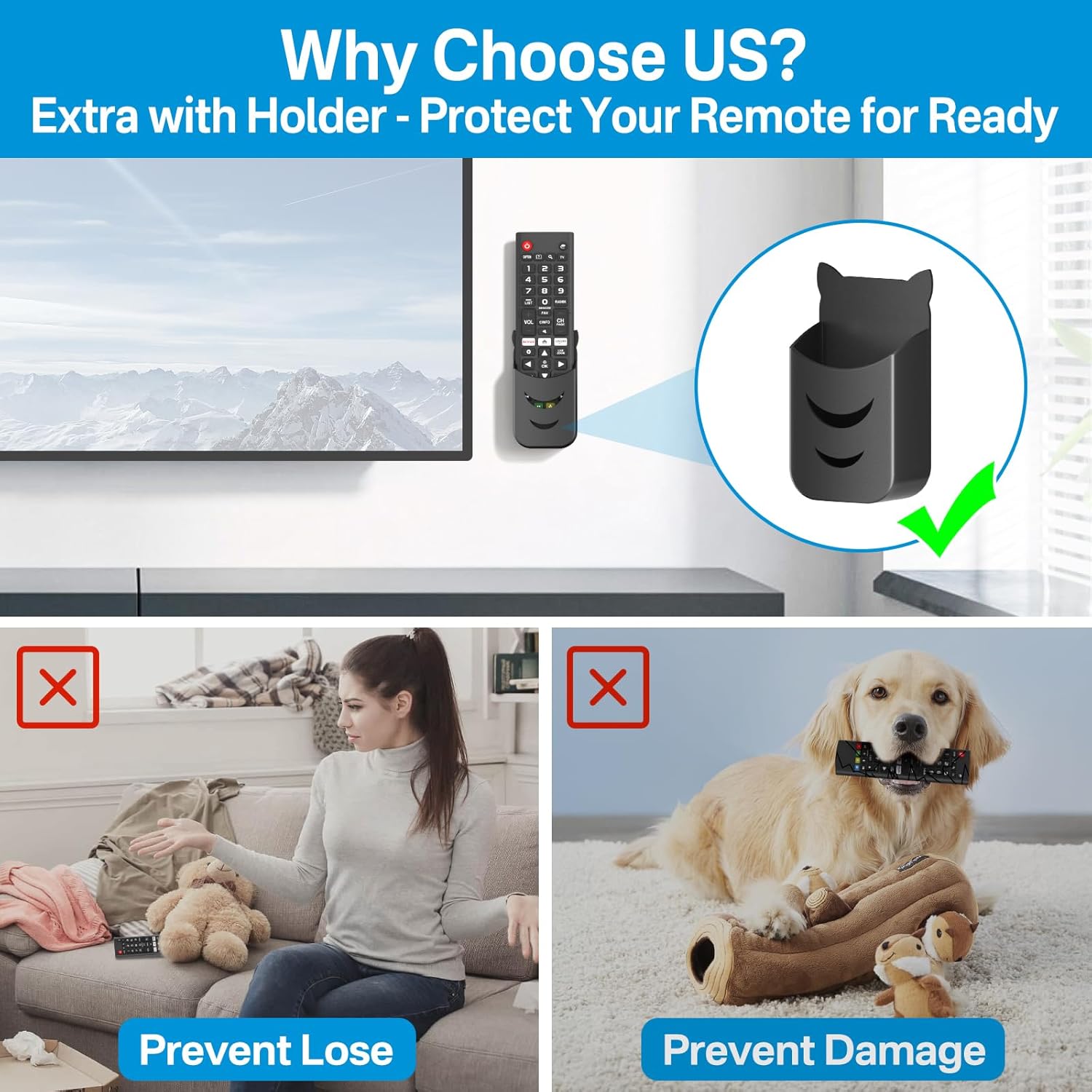 71g5S1GtrL._AC_SL1500_.jpg Rimous Remote Compatible with LG TV Remote Control (All Models) for All Smart TV LCD LED 3D AKB75375604 AKB75095307 AKB75675304 Remote Control for LG Remote Replacement Wr Holder & Battery 5