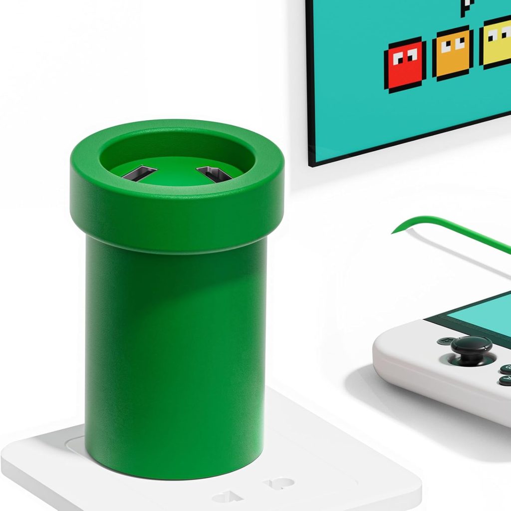 Portable 65W GaN Charging Dock&Hub Compatible with Nintendo Switch OLED/Switch, Swith Docking Station for TV with 4K 60Hz HDMI/USB-C PD Fast Charging/USB 2.0, Green 1