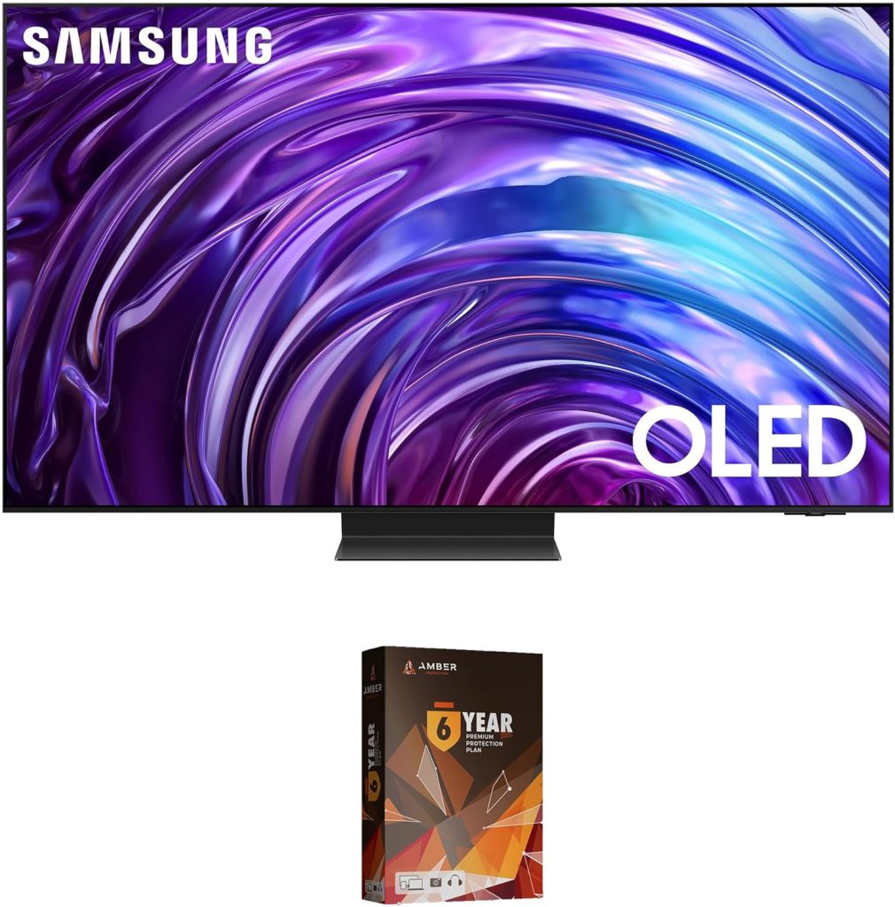 SAMSUNG QN65S95DAFXZA 65 Inch OLED 4K Smart TV with Dolby Atmos and an AudioQuest PowerQuest2 Power Filter/Surge Protector 6 Outlet (2024) 1