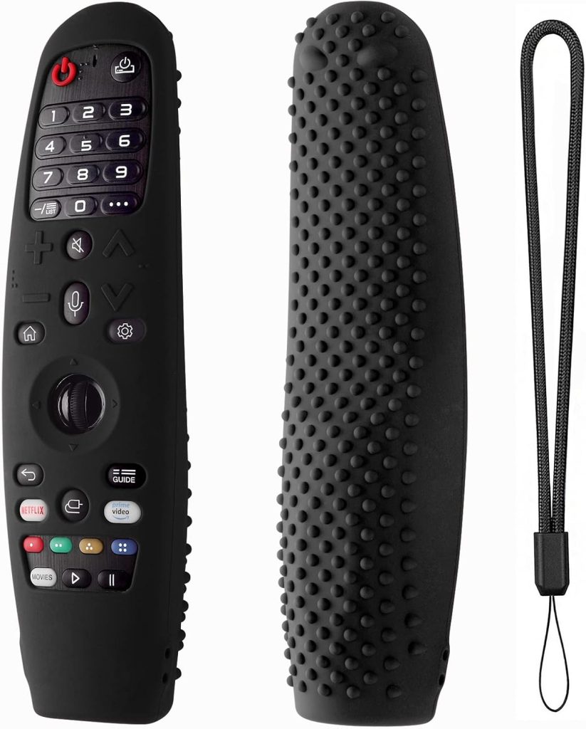 Silicone Case Cover for LG Magic TV Remote - Anti-Slip Protective Sleeve (Black) 1