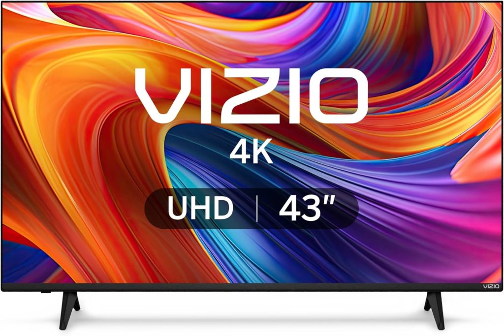 VIZIO 43-inch 4K UHD LED Smart TV w/Dolby Vision HDR, DTS Virtual: X, Alexa Compatibility, Chromecast Built-in, Bluetooth Headphone Capable (V4K43M-08) (Renewed) 1